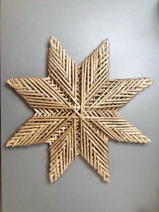 Різдвяна восьмикутна зірка верхівка на ялинку