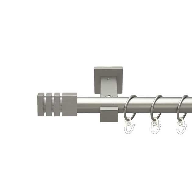 Карниз однорядний металевий 25мм Техно Барамела чорний 1,60м