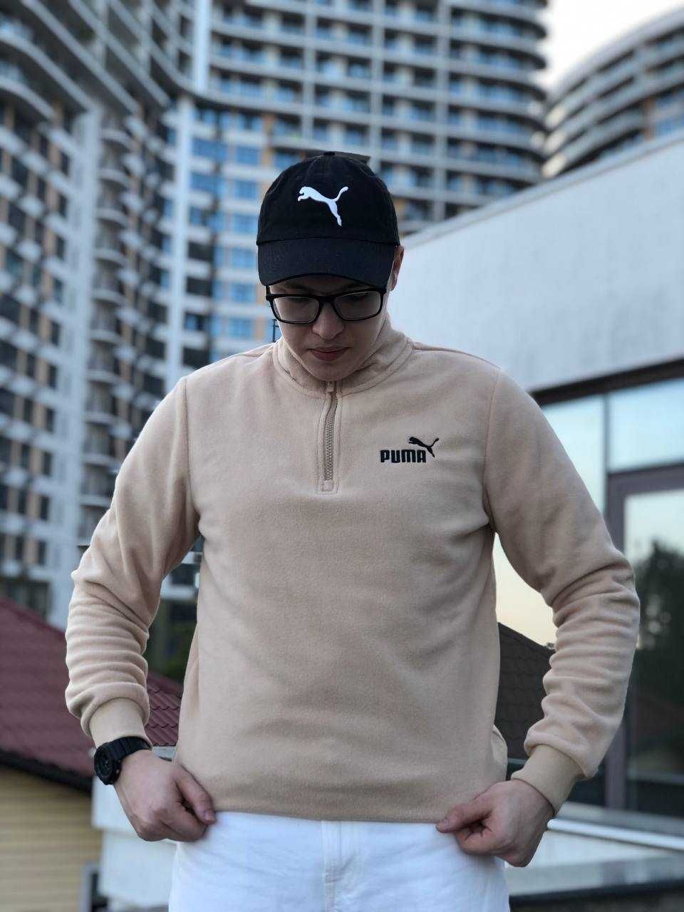 Флисовая кофта Puma essentials 1/4 zip fleece