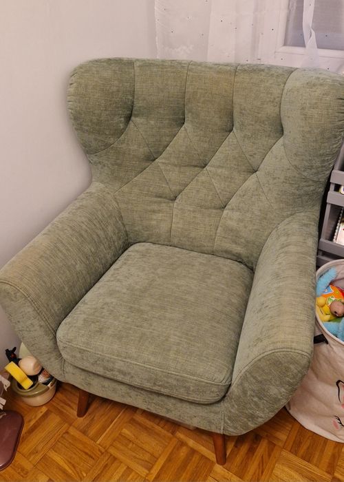 Fotel Uszak Wygodny Duży i Idealny do Odpoczynku ! Black Red White