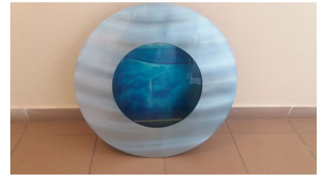 Akwarium ścienne okrągłe obraz+ zestaw + filtr + akcesoria 56cm