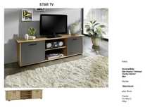 Komoda pod rtv  dąb artisan plus angtracyt. 180 cm szer