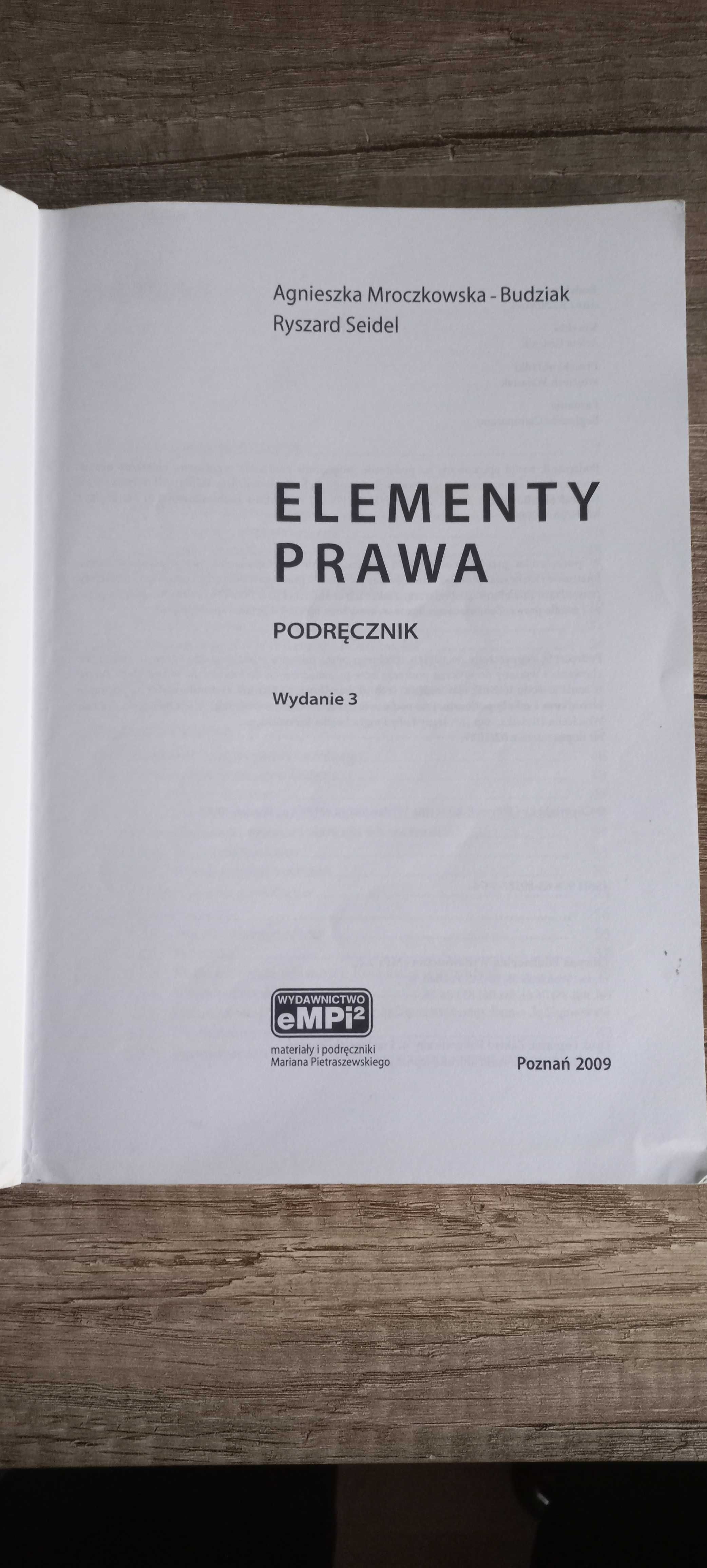 Elementy Prawa empi2 Mroczkowska-Budziak, Seidel