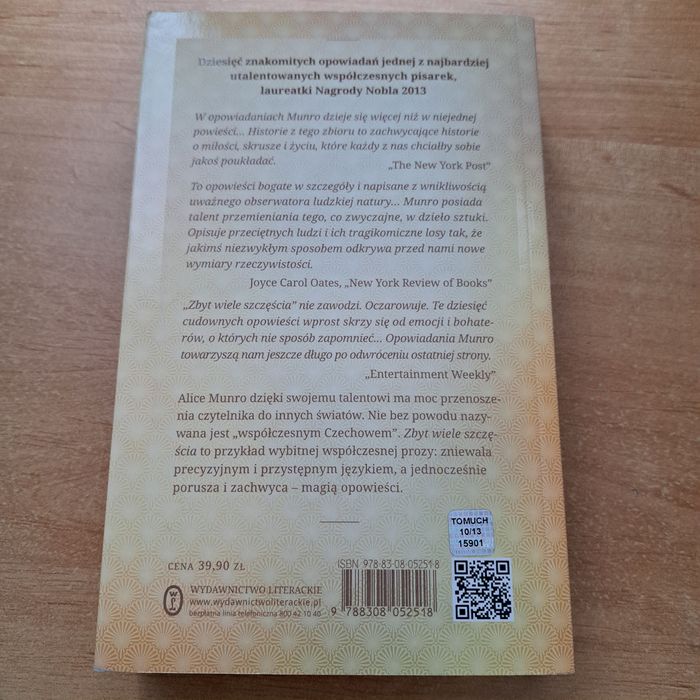 Zbyt wiele szczęścia. Alice Munro