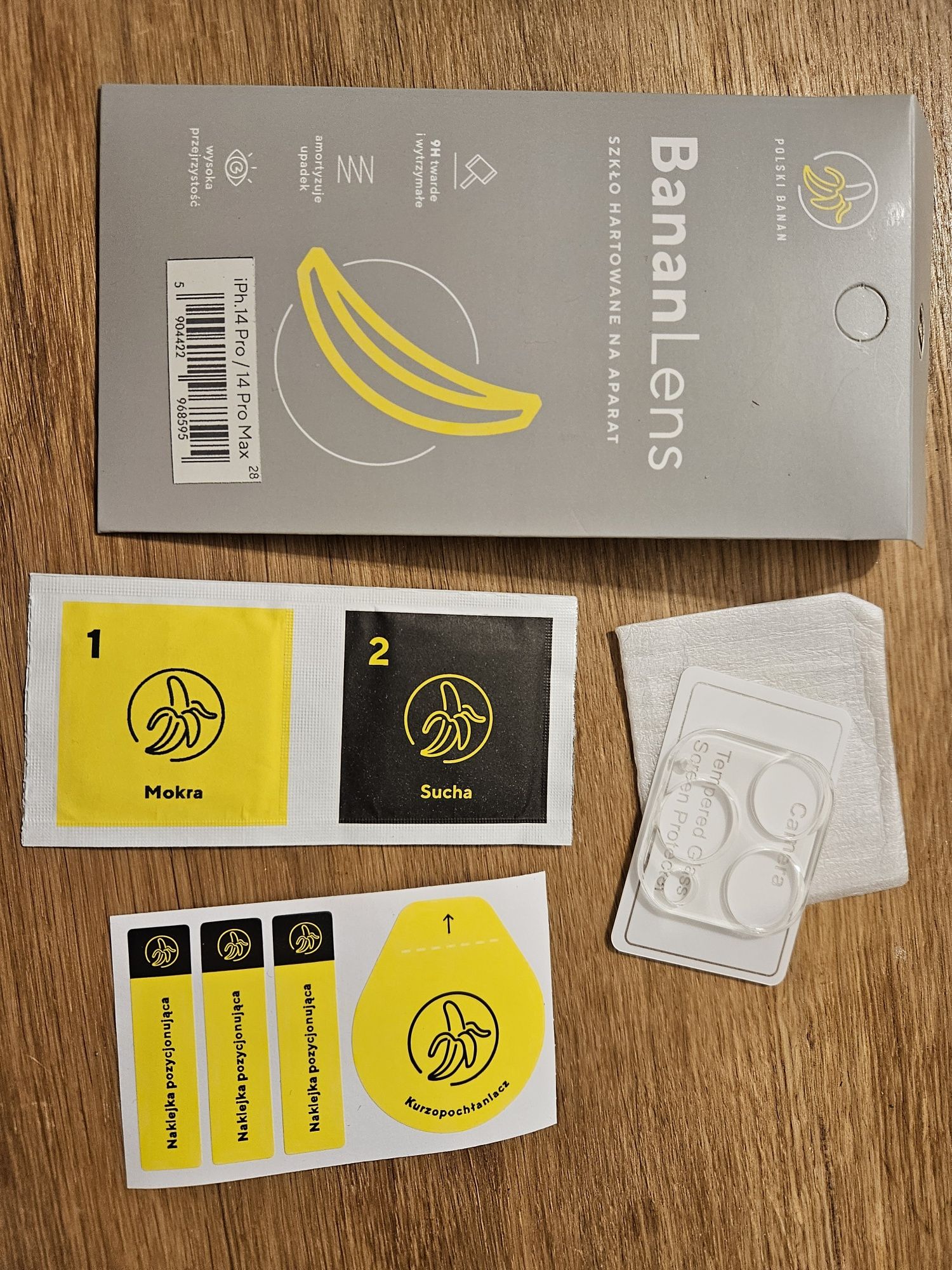 Banana lens szkło hartowane iphone 14 pro max zestaw aparat