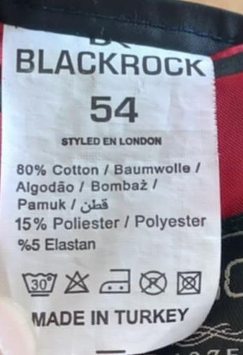 Czarna męska marynarka z czerwoną podszewką,Blackrock,r.L