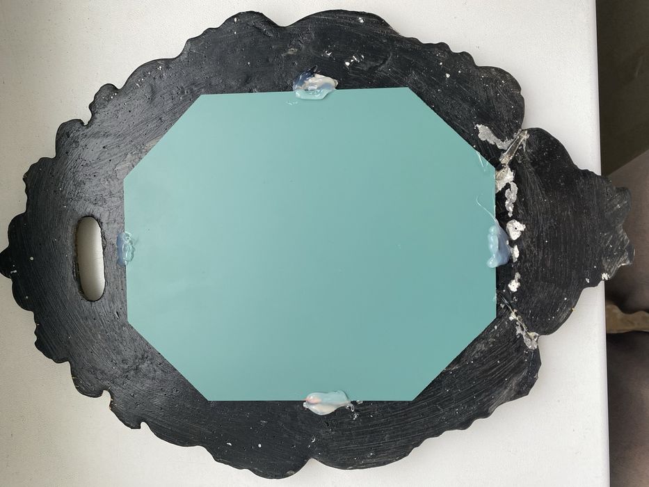 Дзеркало у вінтажному стилі барокко золотистого золотого кольору гіпс