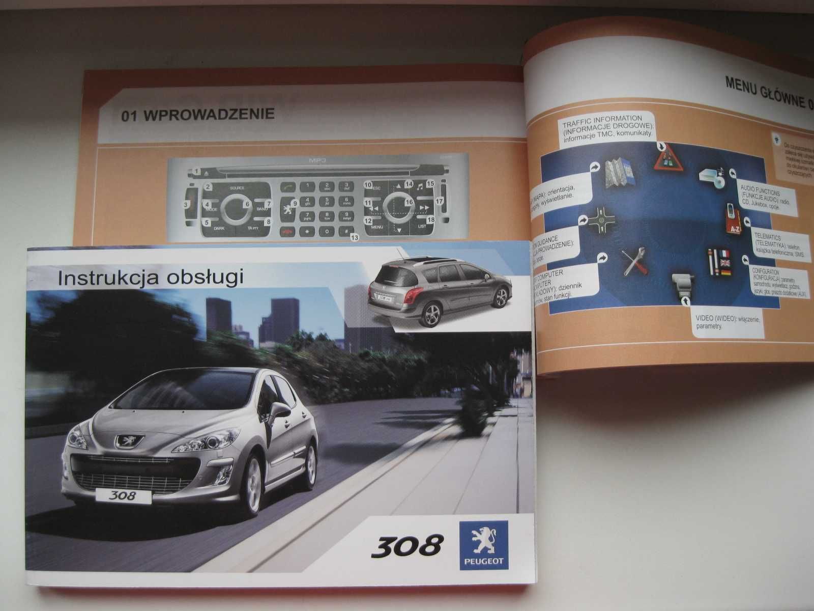 Peugeot 308 od 2007 do 2011 Polska instrukcja obsługi Peugeot 308 I