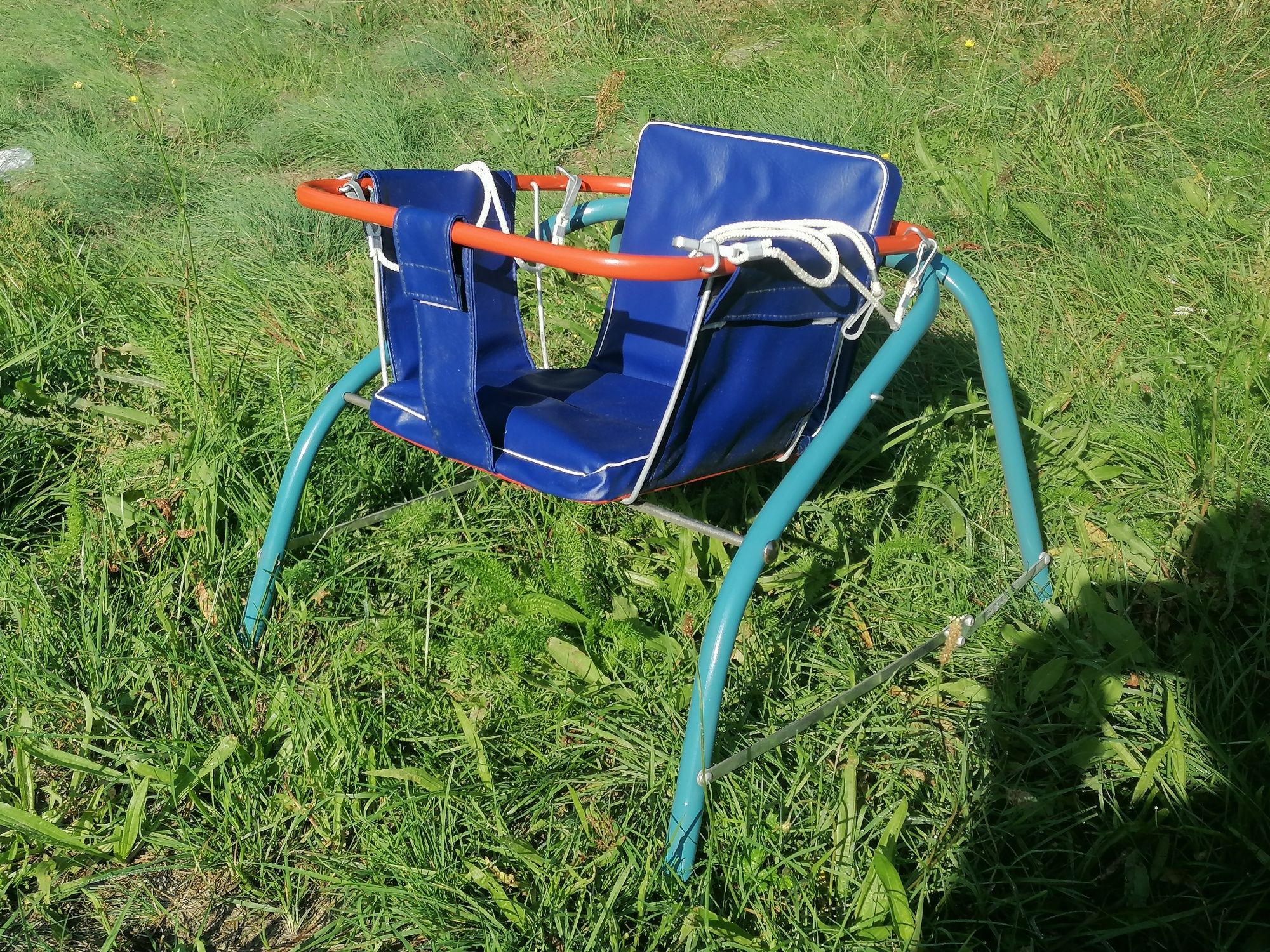 Retro Huśtawka krzesełko dla dziecka PRL