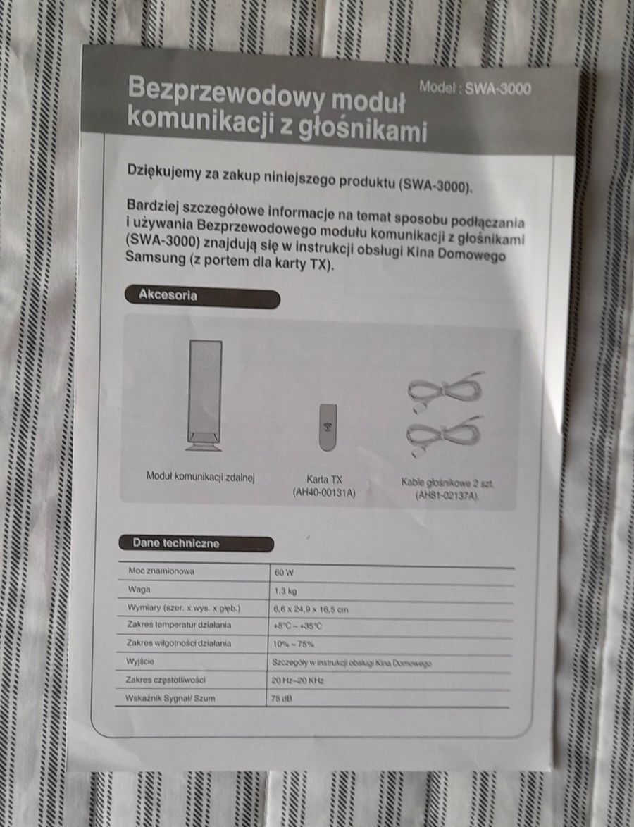 Bezprzewodowy moduł komunikacji z głośnikami - wysyłka GRATIS