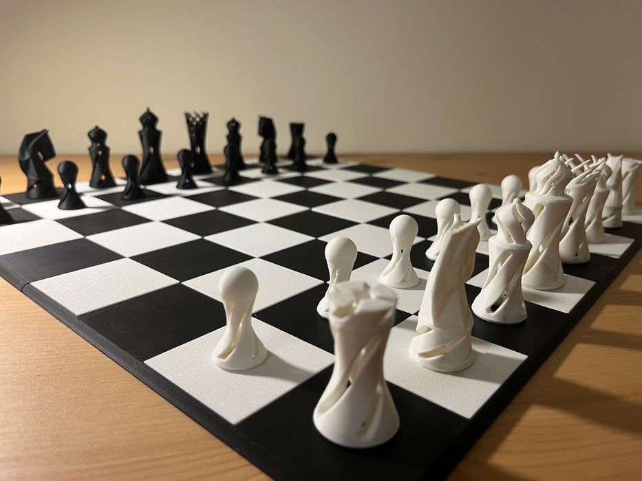 Tabuleiro de Xadrez impresso em 3D