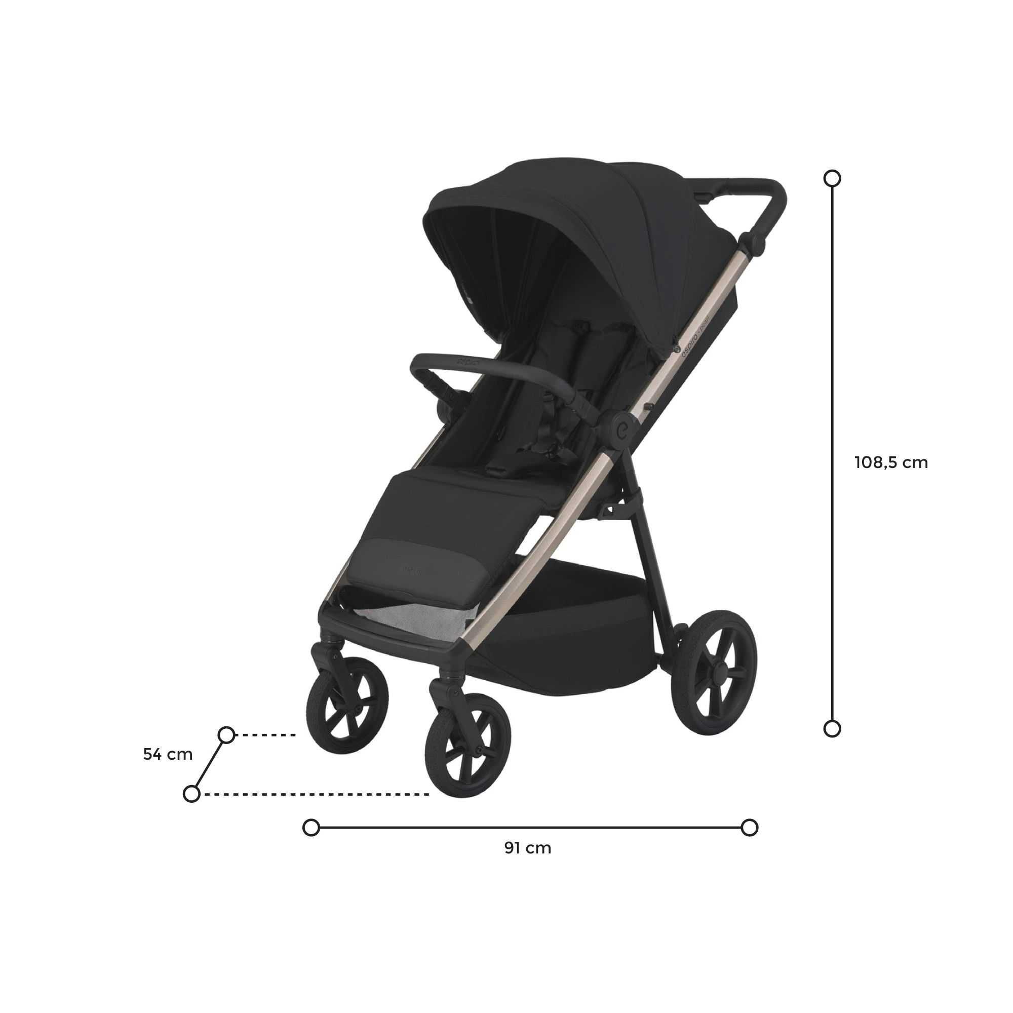 Wózek spacerowy ESPIRO PEARL Black Nowość 2025 HIT