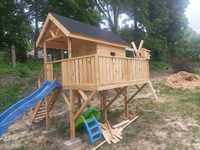 Domek drewniany dla dzieci duży masywny 150x240