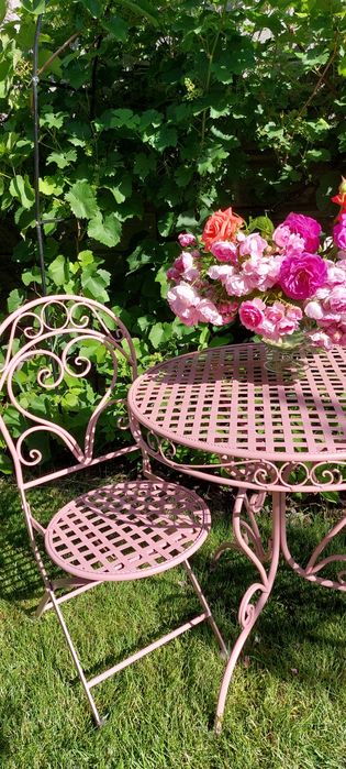 Стіл та 2 стільці метал складаються