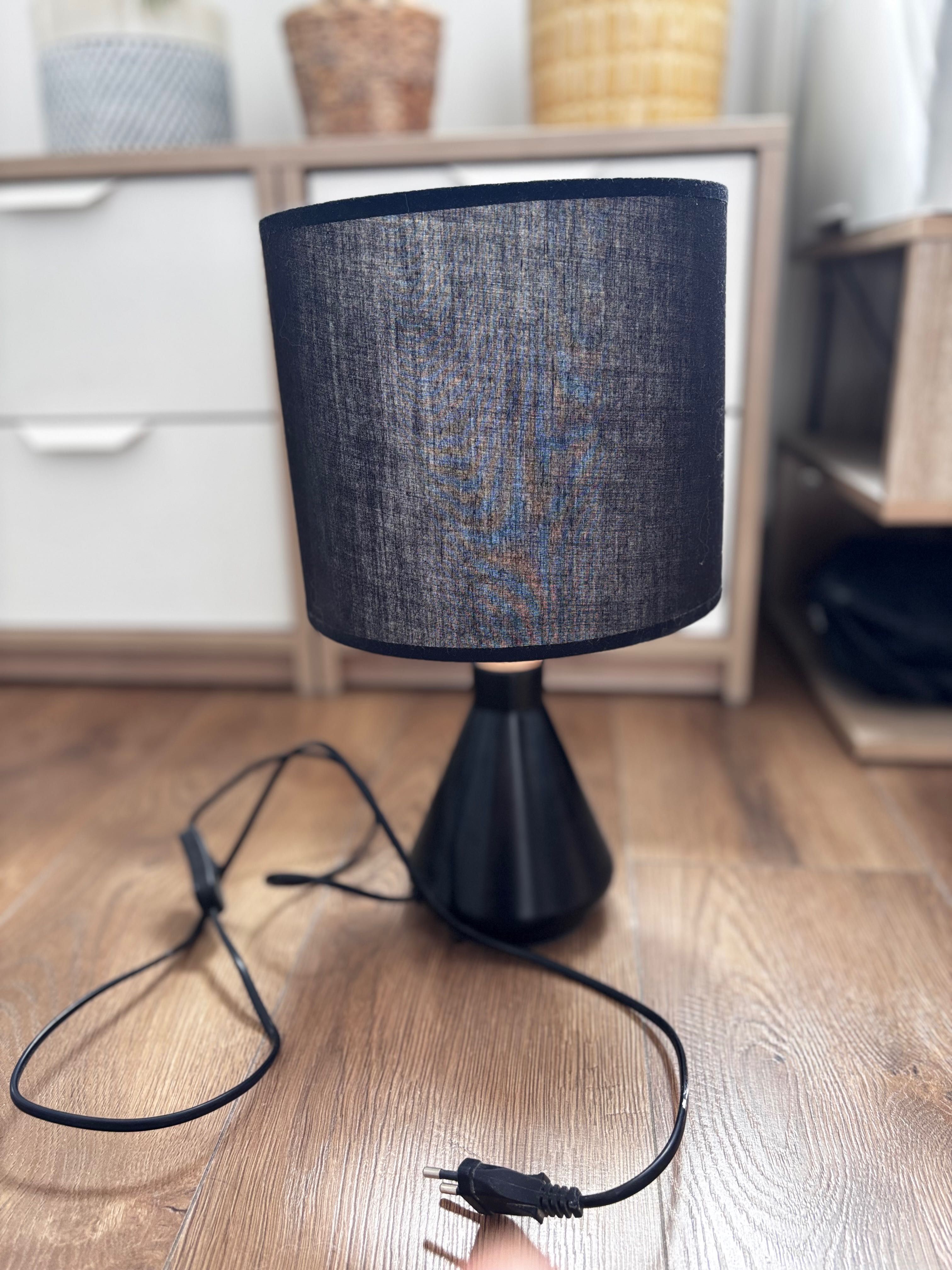 Lampki nocne czarne 2 sztuki
