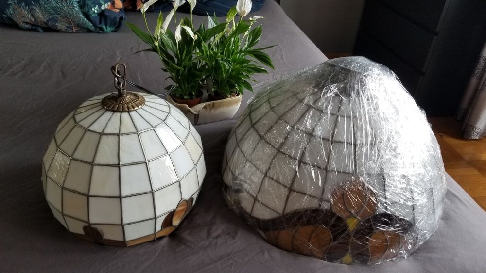 2 klosze witrażowe