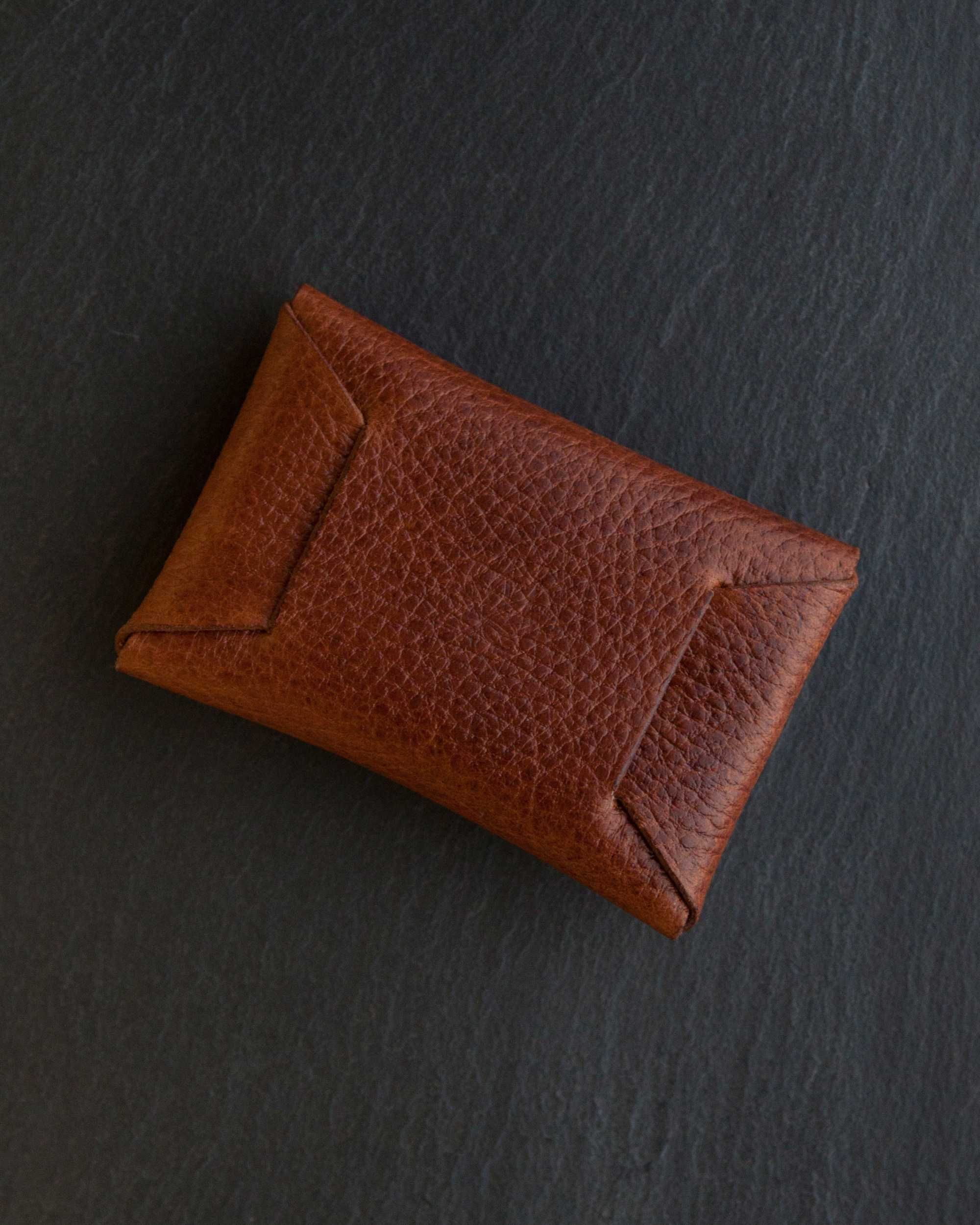 Portfel skórzany handmade brązowy