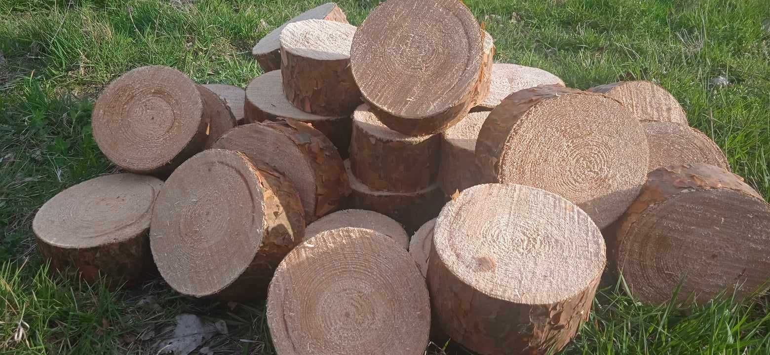 Pieńki na ścieżkę ogrodową ,30 sztuk, 10-15 cm, Plastry drewna, Wesele