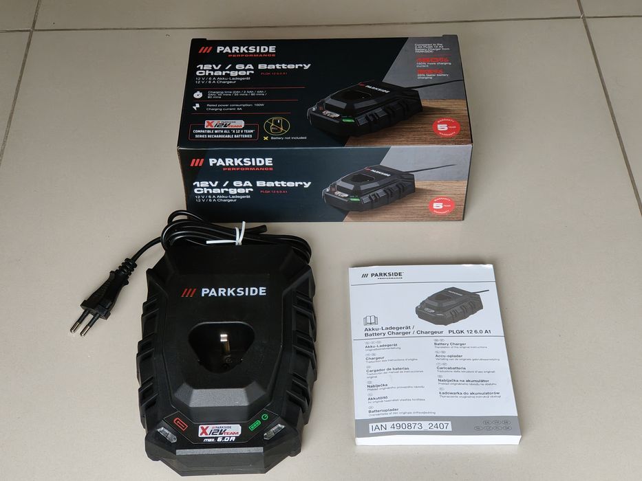 Ładowarka PARKSIDE PERFORMANCE PLGK 12 6.0 A1 - 12V 6A 100W X12VTeam