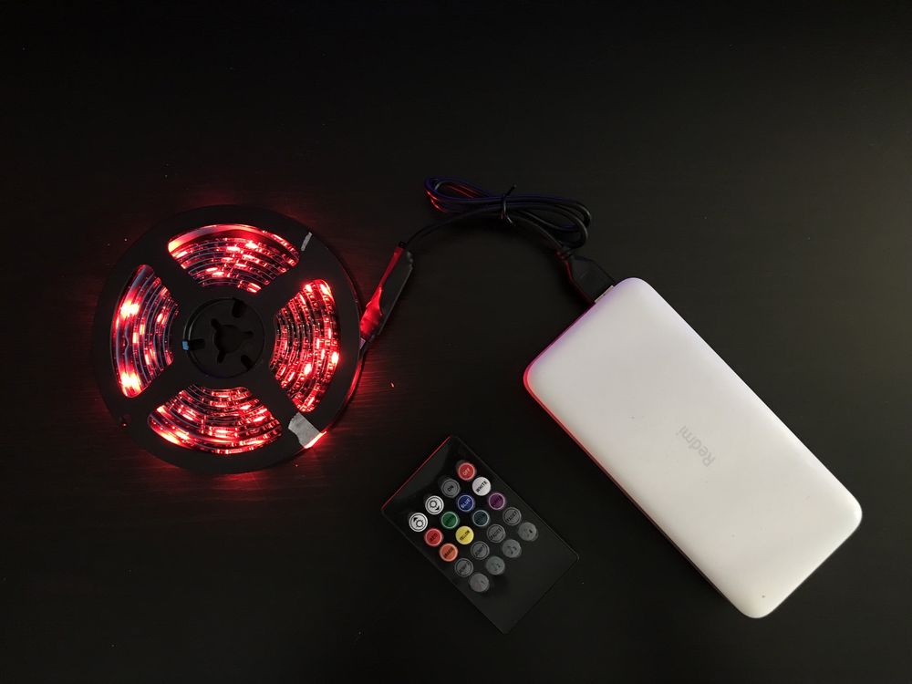 Taśma USB LED VAKOSS RGB 3m + pilot LA-C603 NOWA