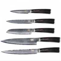 Набор кухонних ножів XYj з японської сталі VG10 в дамаскових обкладках