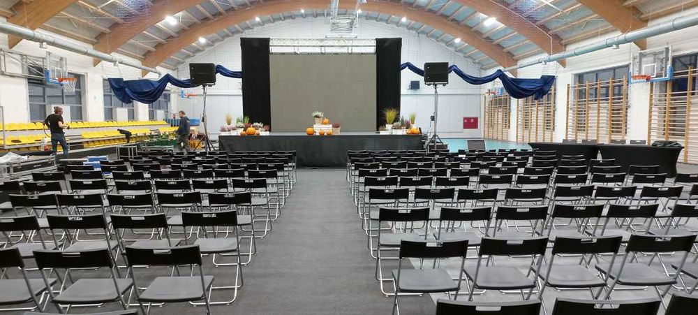 Krzesło składane czarne plastikowe