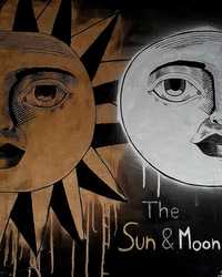 Tela 72x90 cm, pintura do Sol e da Lua (personificação)