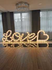 Love, miłość pisana z sercem, napis na wesele!