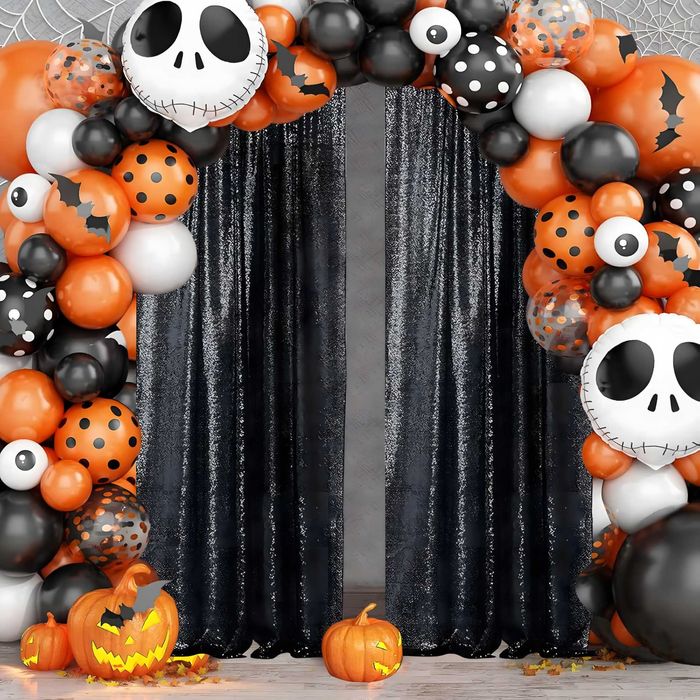 Zestaw Balonów Girlanda Balonowa Nietoperz Czaszka Halloween Przyjęcia