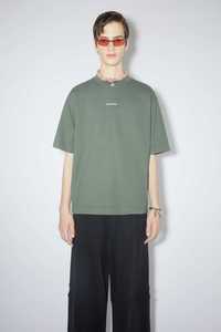 Футболка Acne Studios Logo cotton jersey T-shirt Khaki