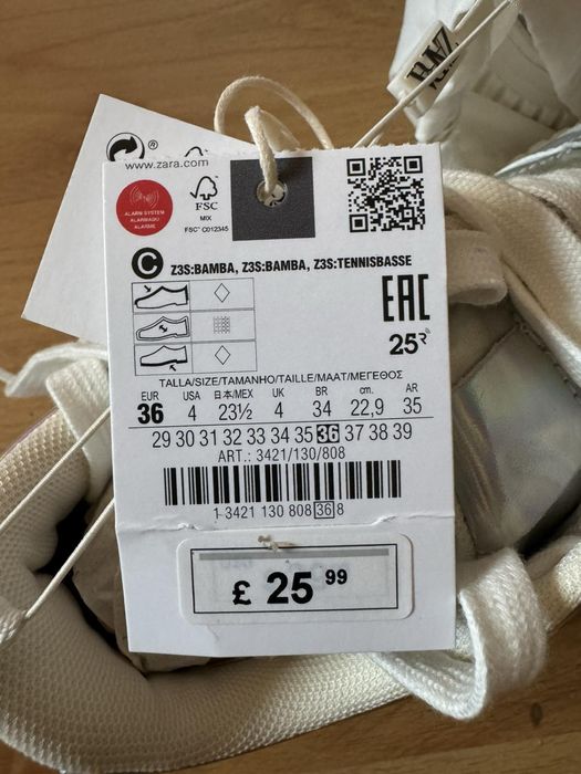 Кеди кросівки Zara 36р