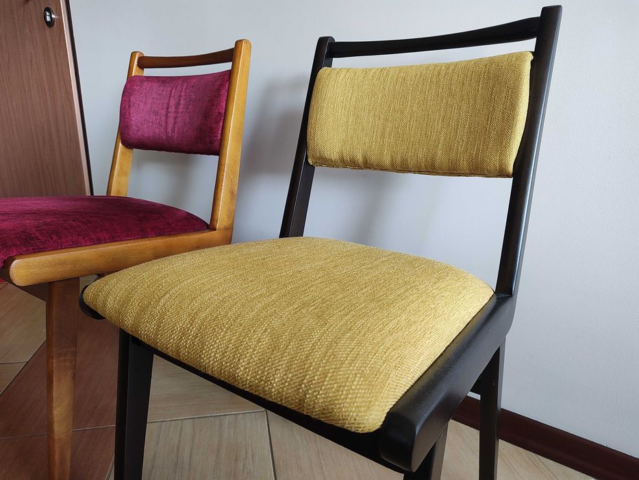 Krzesła "Jar" PRL po profesjonalnej renowacji