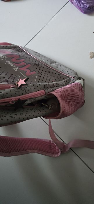 Plecak szkolny różowy Szary kropki MINNIE