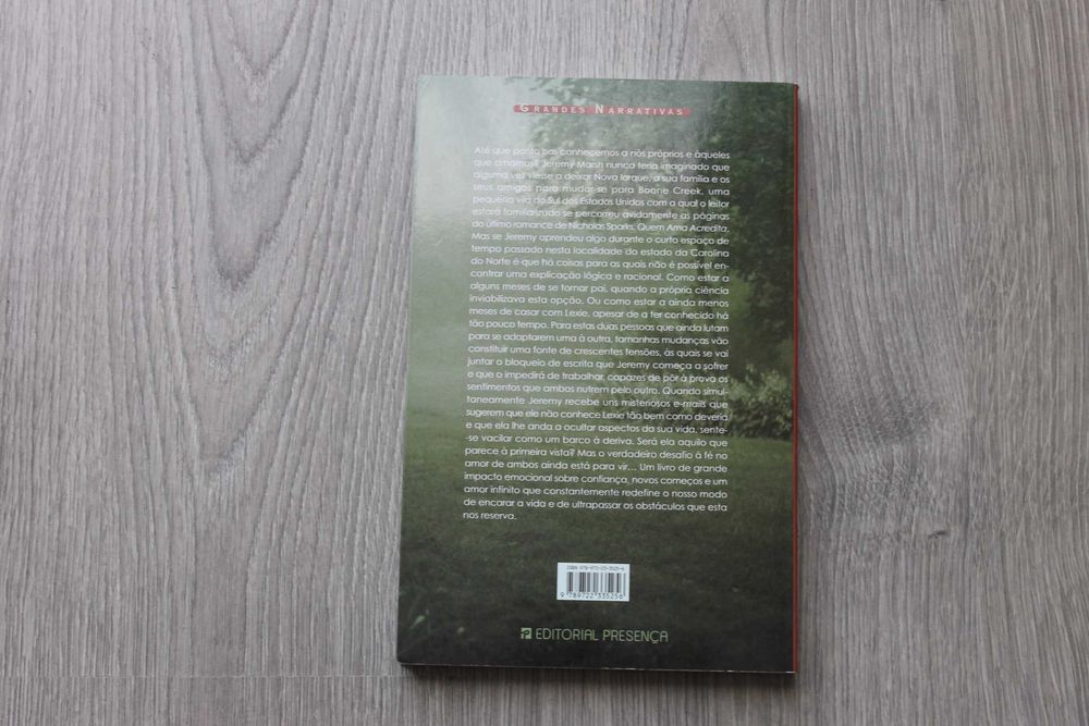 Livro À primeira vista de Nicholas Sparks