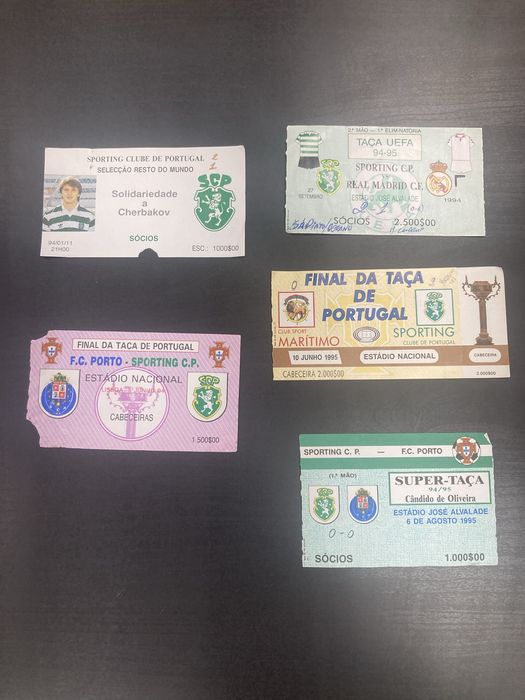Bilhetes do Sporting antigos