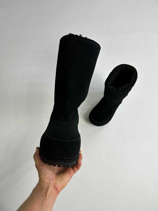 BALENCIAGA ALASKA High Fur Boots black ботинки чоботи чорні сапожки 42