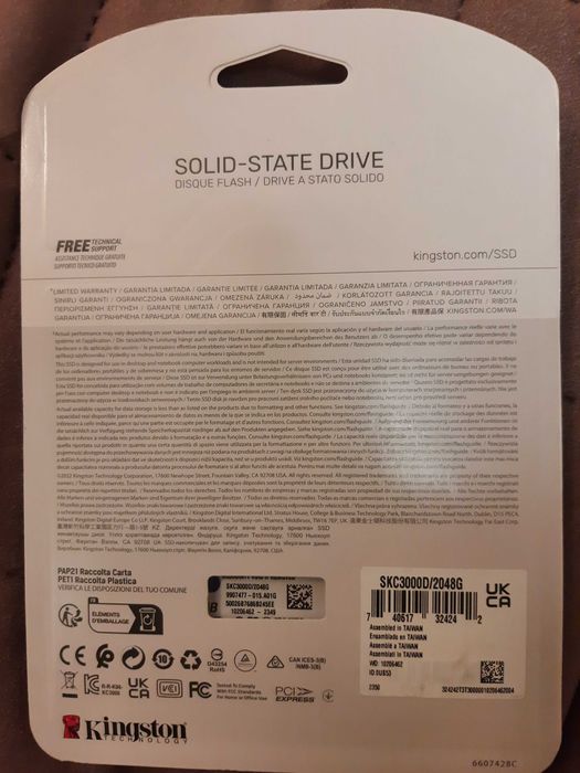 Dysk SSD NVMe M.2 Kingston KC3000 2TB NOWY
