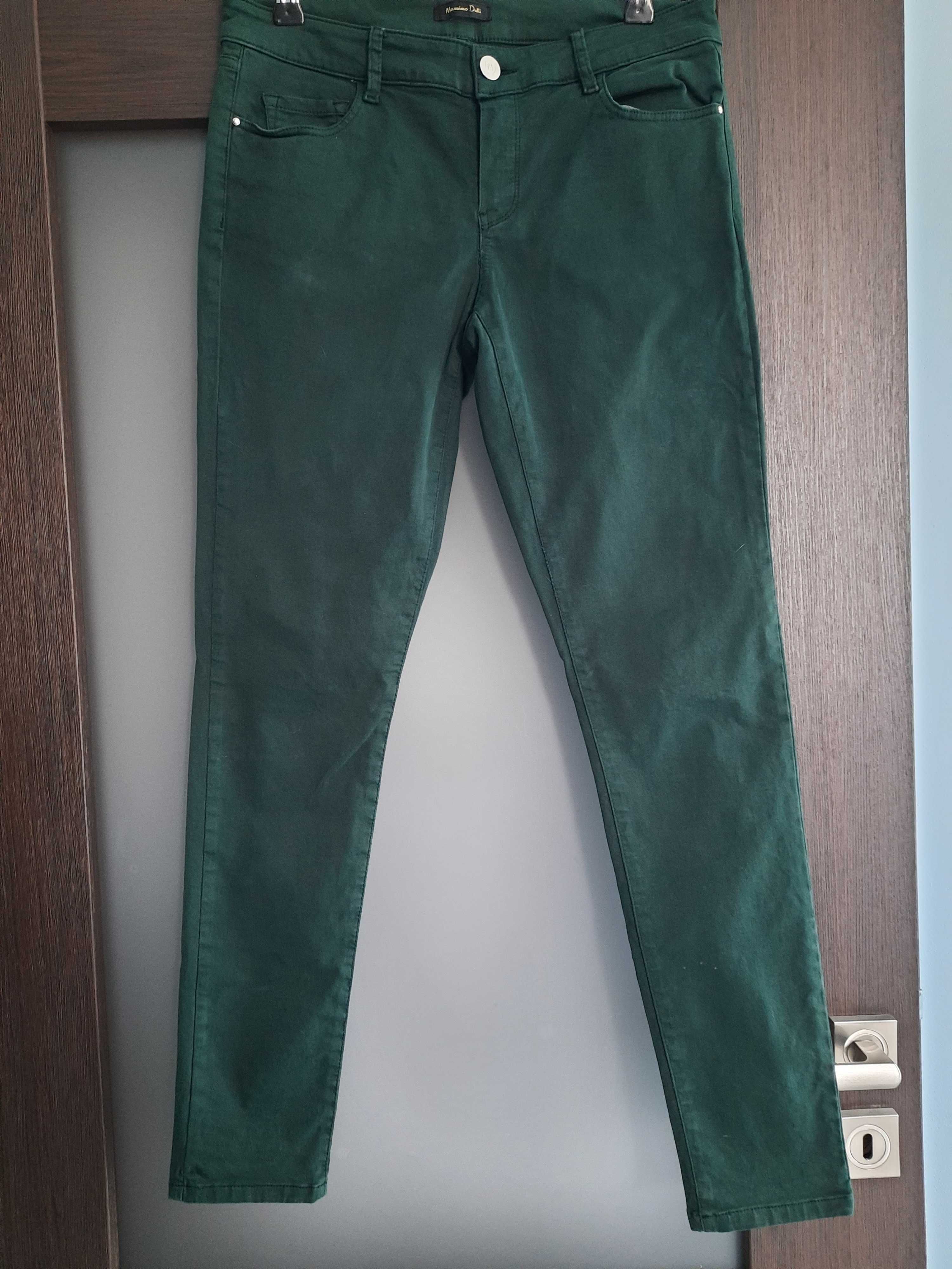 Spodnie rurki Massimo Dutti zielone