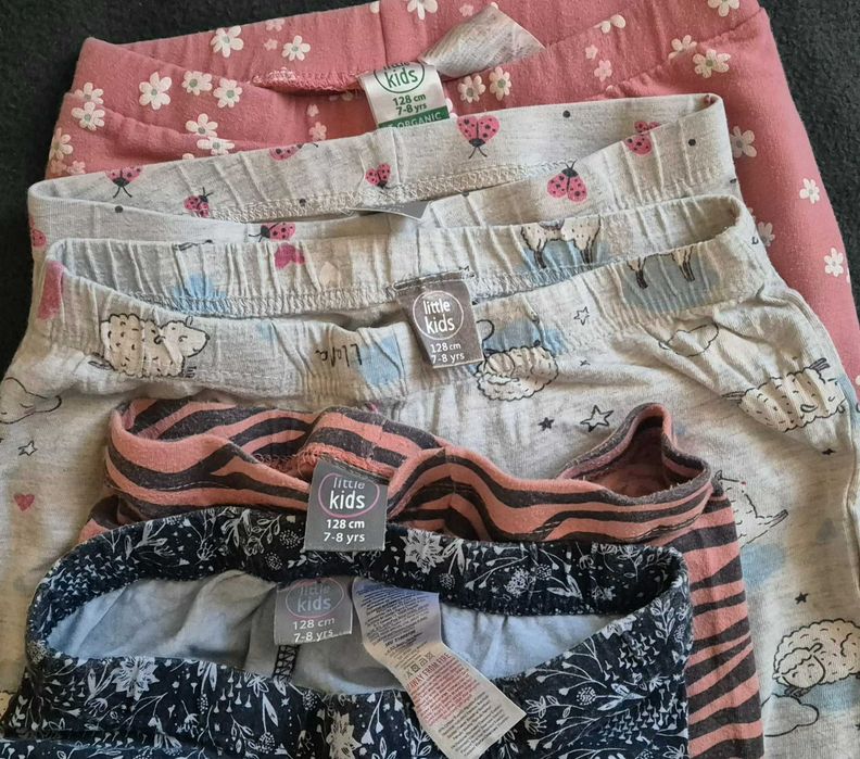 Little Kids 5 x getry leginsy dla dziewczynki 7-8 lat rozmiar 128