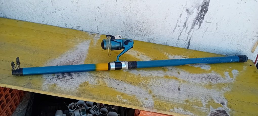 Cana de pesca telescópica alto mar Browning shore com carreto Mitchell