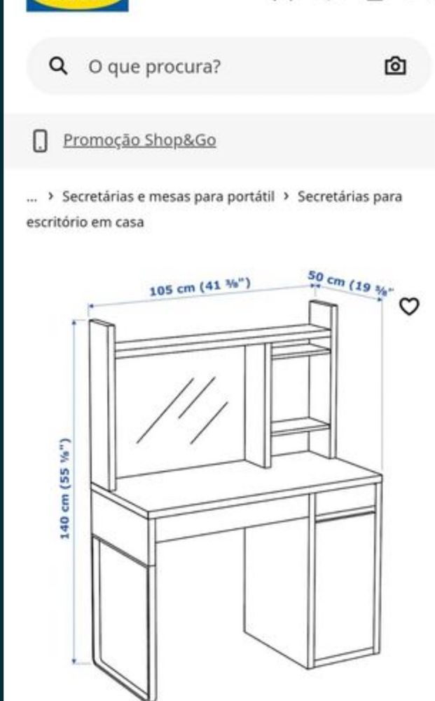Secretaria Micke branca - em excelente estado