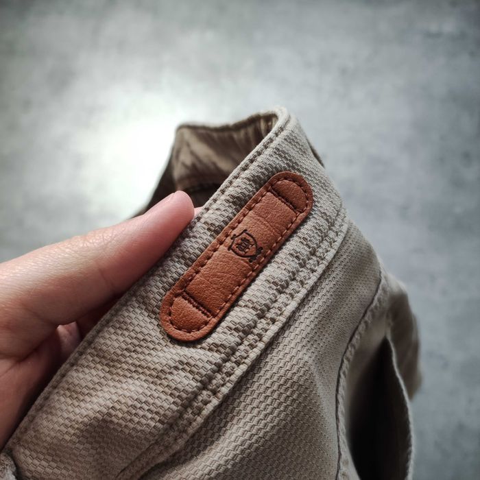 MĘSKIE Eleganckie Spodnie Chino Slim Italy Massimo Dutti Pique Beżowe
