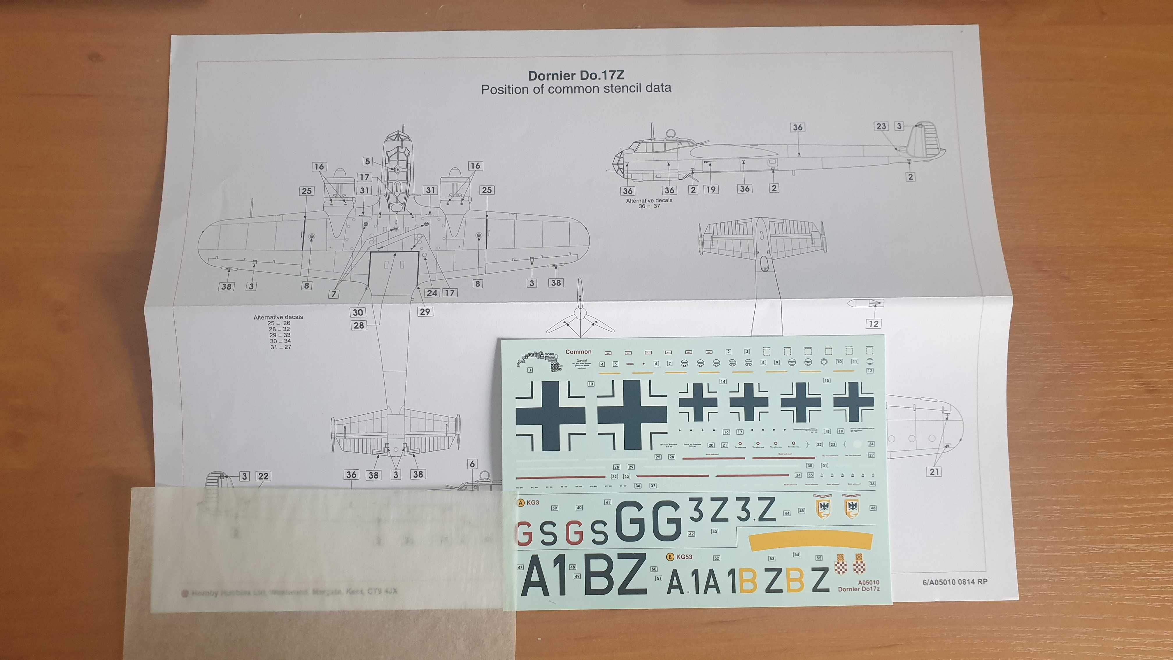 Сборная модель, 1/72 Airfix, Dornier Do-17