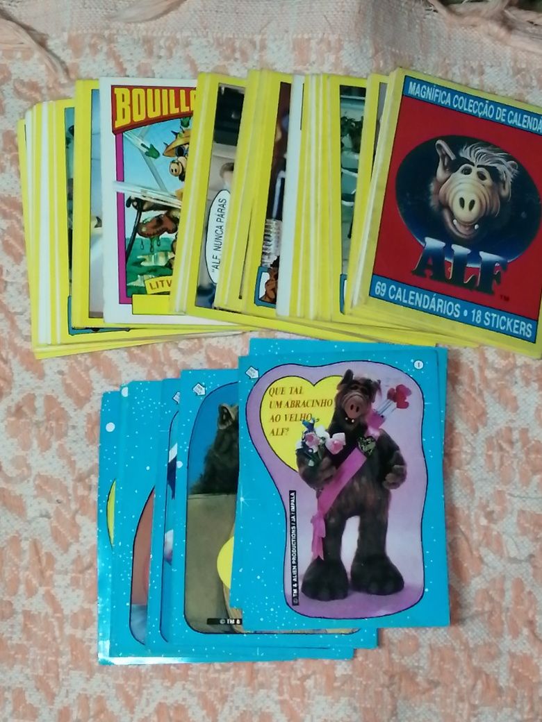 Colecção completa Alf 69 calendários e 18 stickers