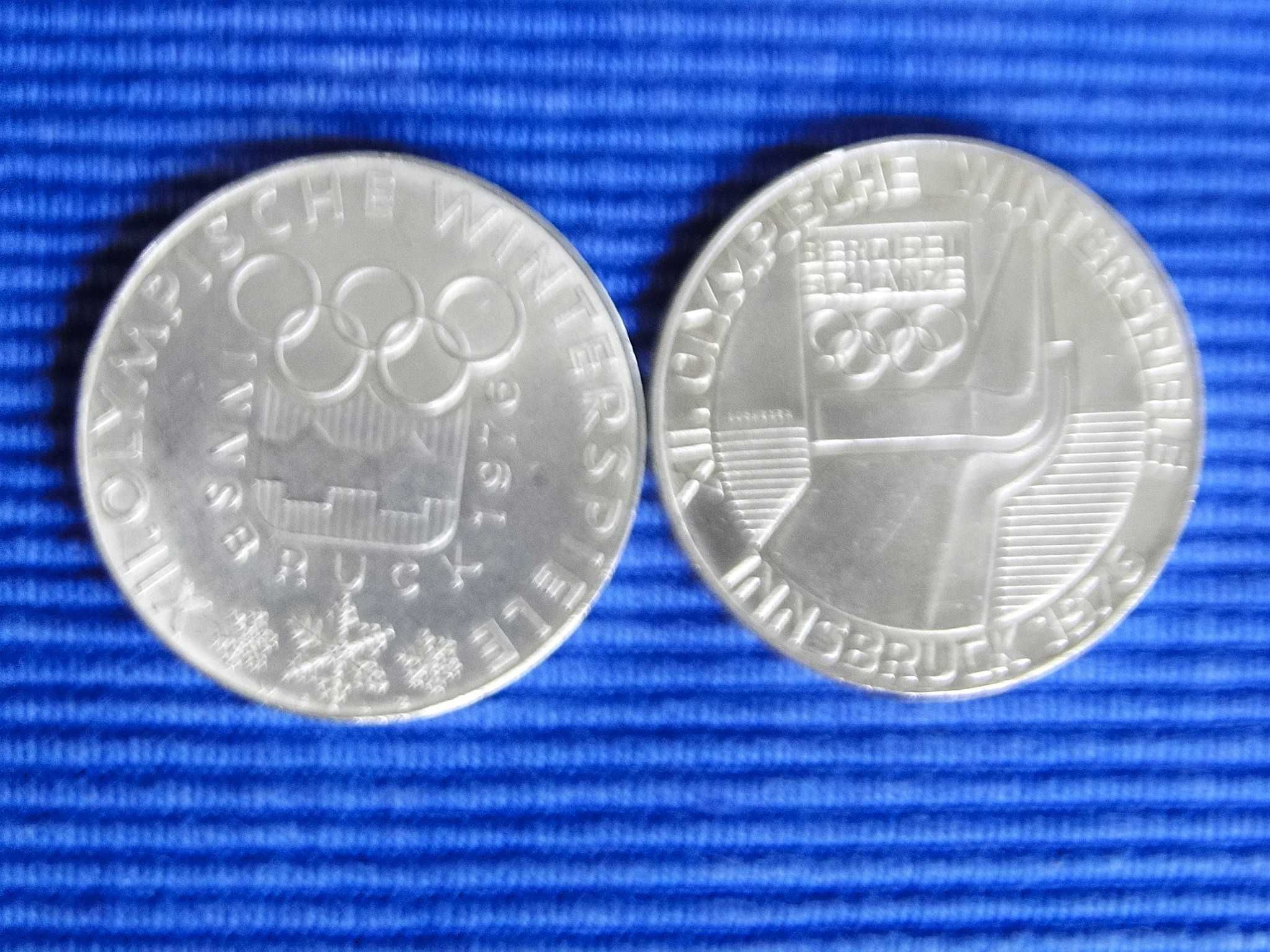 Zestaw 2 monety srebrne z 1976 r. 100 Schillingów