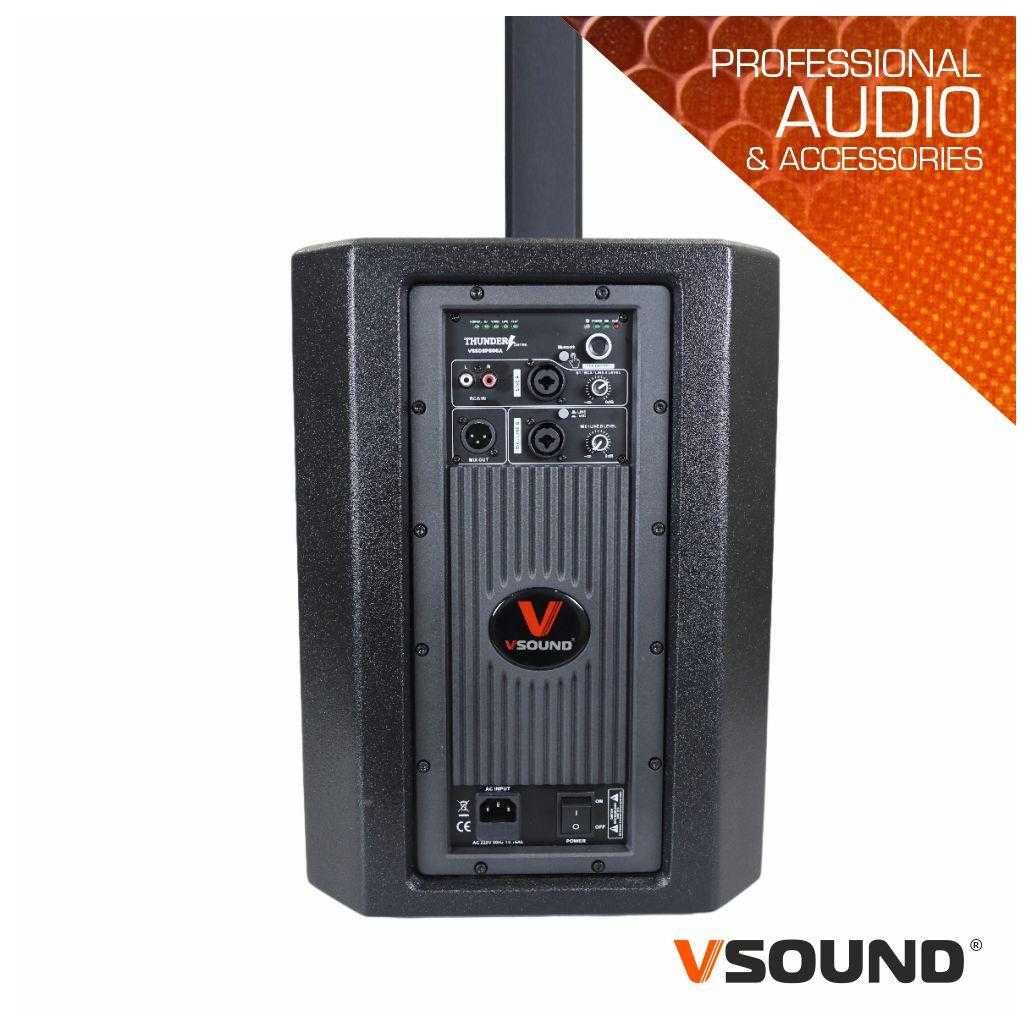 Sistema de Som Amplificado Thunder Pro 2.2 1600W DSP VSOUND Pro