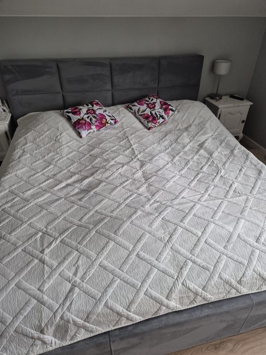 Narzuta ecru na lozko 180x200 100 % bawełna Polska produkcja okazja