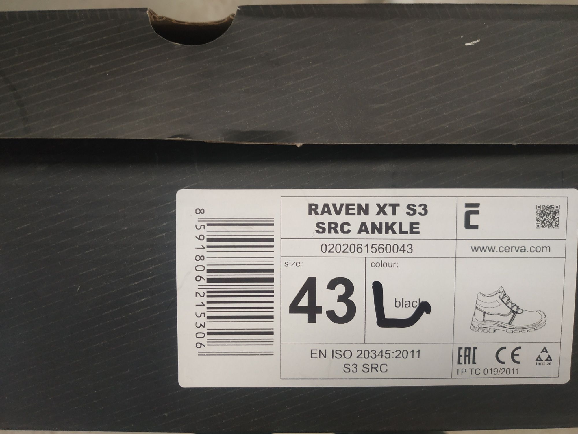 Buty robocze Raven 43 podnosek