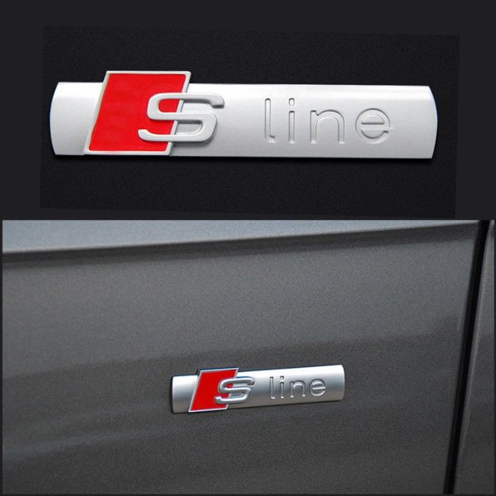 Símbolos S/Emblema S-Line Grelha Audi/Emblemas laterais