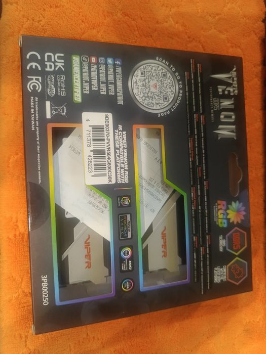 Pamięć RAM PATRIOT Viper Venom RGB 64GB (2x32GB) 6000MHz CL30